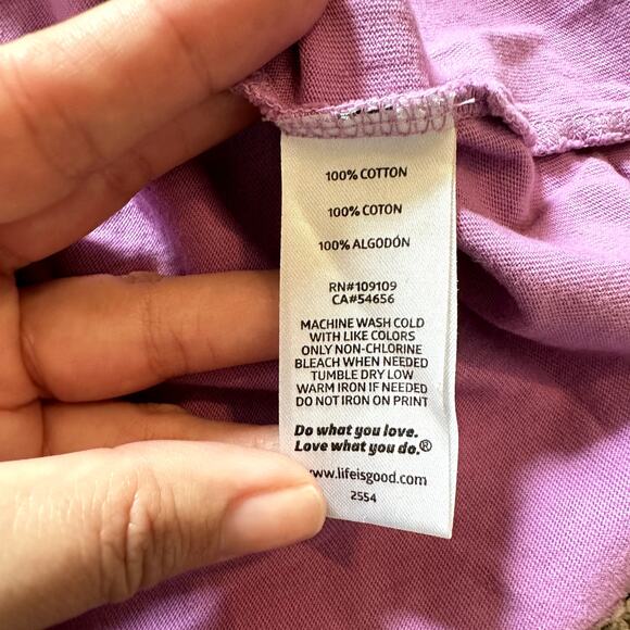 LIFE IS GOOD Long Sleeve Graphic Tee Size XXL Retro Casual Indie Hipster Classic - Picture 9 of 9